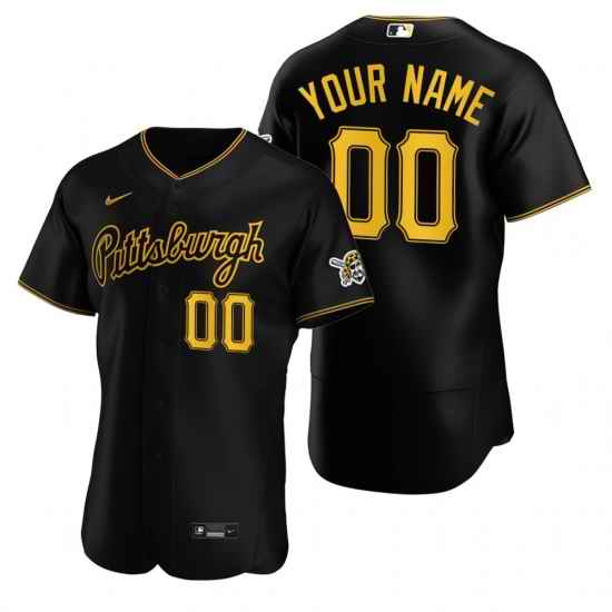Men Women Youth Pittsburgh Pirates Nike Black Alternate 2020 Flex Base Team MLB Customized Jersey->atlanta braves->MLB Jersey