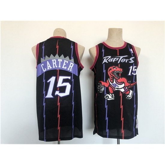 Men Toronto Raptors #15 Vince Carter Black Basketball Jersey->san antonio spurs->NBA Jersey