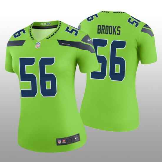 Women Seattle Seahawks Jordyn Brooks #56 Green Vapor Limited NFL Jersey->women nfl jersey->Women Jersey