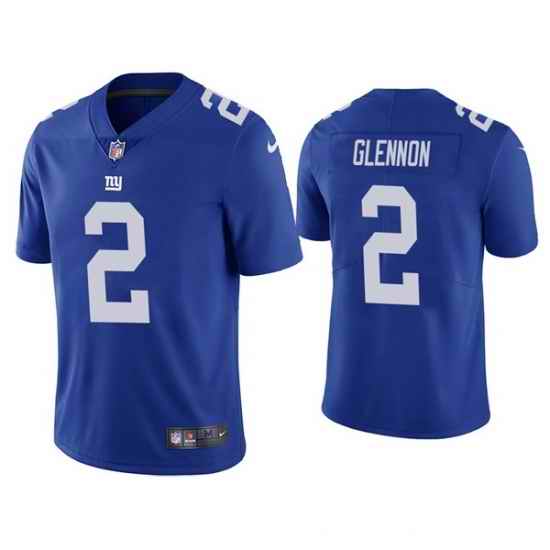 Men New York Giants #2 Mike Glennon Blue Vapor Untouchable Limited Stitched Jersey->new york giants->NFL Jersey