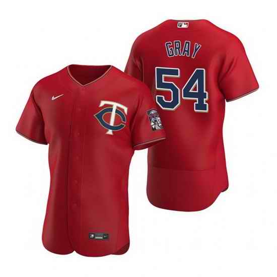 Men Minnesota Twins #54 Sonny Gray Red Flex Base Stitched jersey->new york mets->MLB Jersey