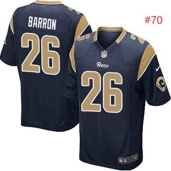 Men Nike Los Angeles Rams Alex Barron Dark Blue Vapor Untouchable Limited Jersey->los angeles rams->NFL Jersey