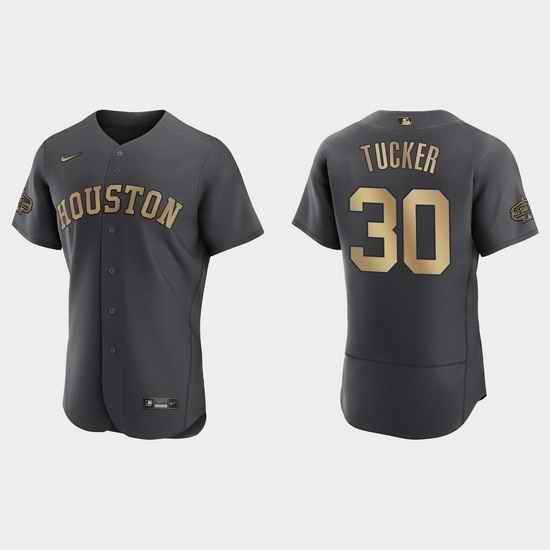 Men Kyle Tucker Houston Astros 2022 Mlb All Star Game Authentic Charcoal Jersey->2022 all star->MLB Jersey