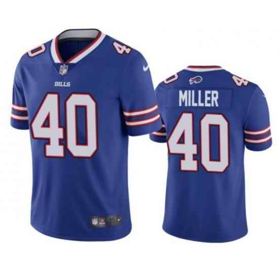 Men's Buffalo Bills #40 Von Miller Royal Vapor Untouchable Limited Stitched Jersey->miami dolphins->NFL Jersey