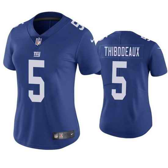 Women New York Giants #5 Kayvon Thibodeaux Royal Limited Stitched NFL Jersey 28Run Small 2->women nfl jersey->Women Jersey