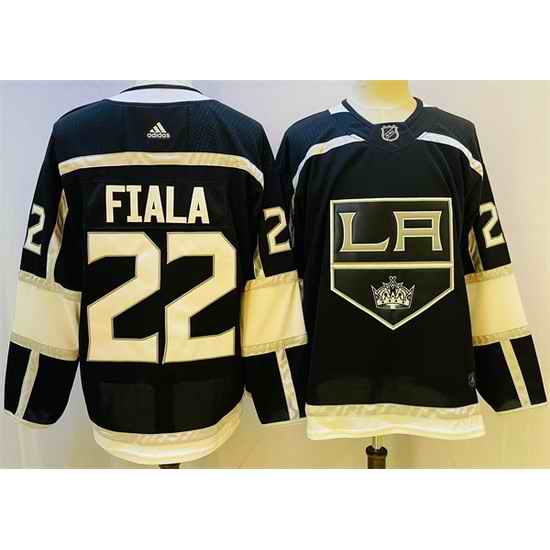 Men Los Angeles Kings #22 Kevin Fiala Black Stitched Jersey->new york islanders->NHL Jersey