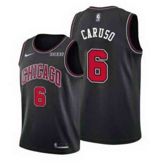 Men's Chicago Bulls #6 Alex Caruso Black Edition Swingman Stitched Basketball Jersey->brooklyn nets->NBA Jersey