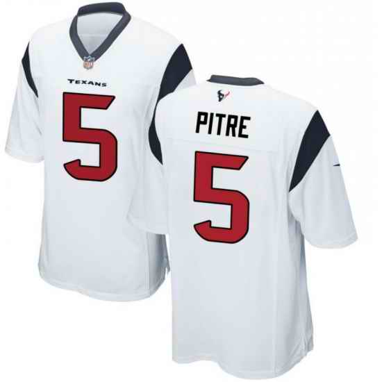 Men's Nike Houston Texans #5 Jalen Pitre White Vapor Limited Jersey->women nfl jersey->Women Jersey
