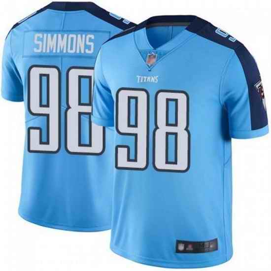 Men Tennessee Titans #98 Jeffery Simmons Light Blue Stitched Jersey->tennessee titans->NFL Jersey
