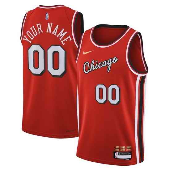 Men Women Youth Toddler Chicago Bulls Red 75th Anniversary Custom Nike NBA Stitched Jersey->customized nba jersey->Custom Jersey