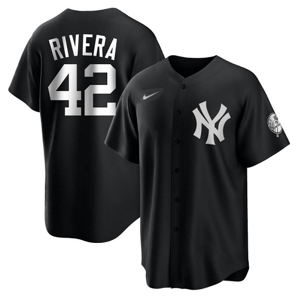 Men's New York Yankees #42 Mariano Rivera Black Cool Base Stitched Jersey->new york mets->MLB Jersey