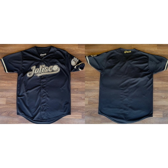 Men Charros De Jalisco Blank Black Stitched Baseball Jersey->chicago white sox->MLB Jersey