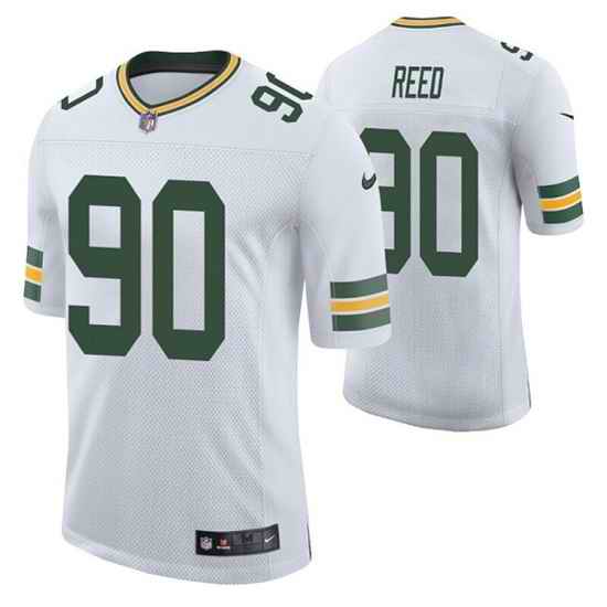 Men Green Bay Packers #90 Jarran Reed White Stitched Football Jersey->green bay packers->NFL Jersey