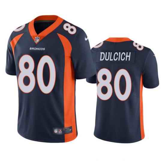 Men's Denver Broncos #80 Greg Dulcich Navy Vapor Untouchable Stitched Jersey->arizona cardinals->NFL Jersey