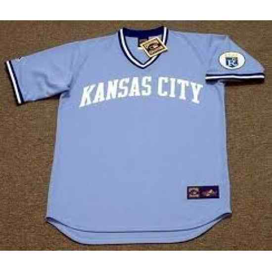 Men KANSAS CITY ROYALS Blue Blank Stitched Jersey->colorado rockies->MLB Jersey