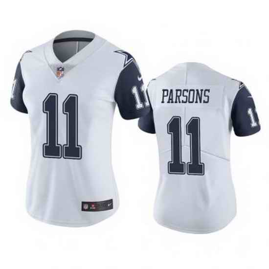 Women's Dallas Cowboys Nike Micah Parsons #11 Thanksgivens White Jersey->women nfl jersey->Women Jersey
