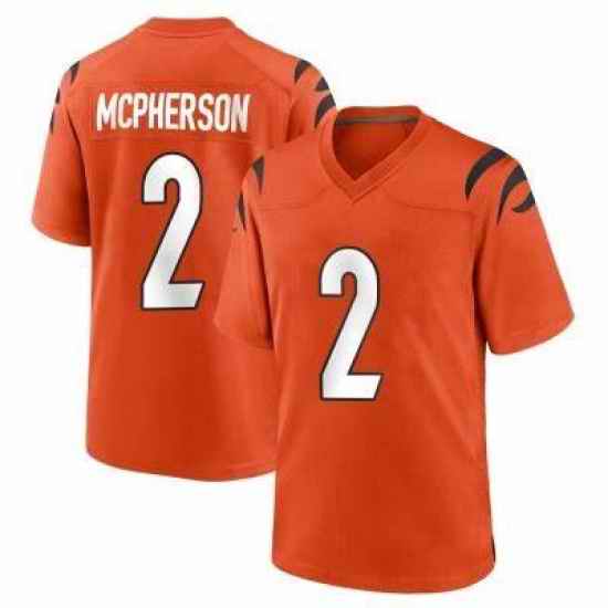 Men Cincinnati Bengals #2 Evan McPherson 2021 Orange Vapor Limited Stitched NFL Jersey->cincinnati bengals->NFL Jersey