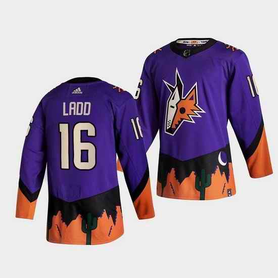 Men Arizona Coyotes #16 Andrew Ladd Purple Stitched jersey->boston bruins->NHL Jersey
