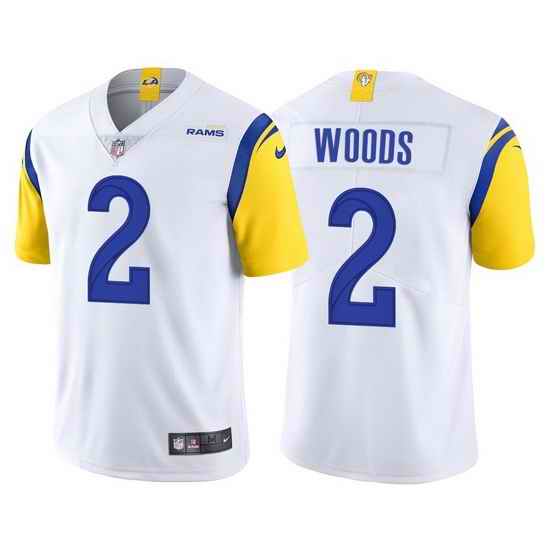 Men Nike Rams #2 Robert Woods White Vapor Untouchable Limited Jersey->women nfl jersey->Women Jersey
