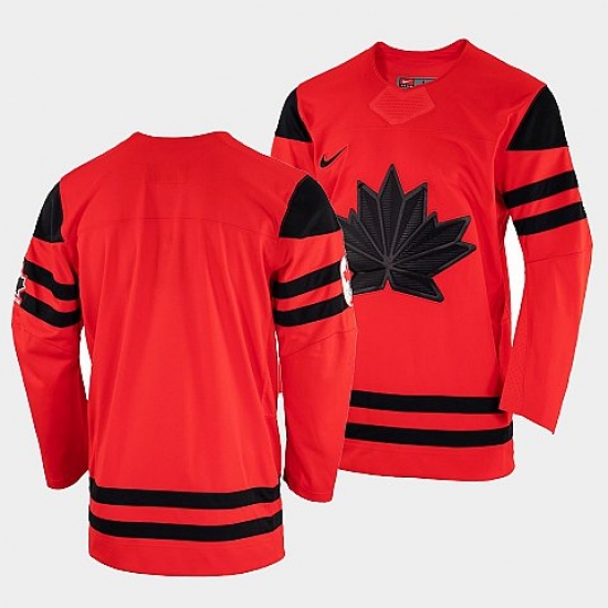 Men's Blank Canada Hockey Red 2022 Beijing Winter Olympic Away Rrplica Jersey->2022 canada winter olympic->NHL Jersey
