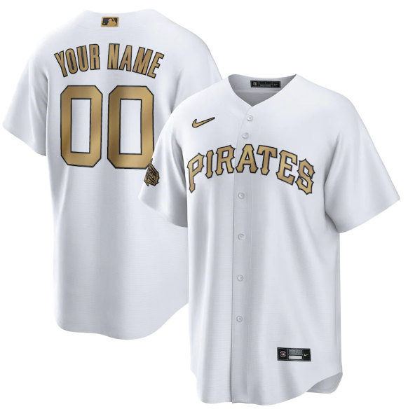 Men's Pittsburgh Pirates Active Player Custom White 2022 All-Star Cool Base Stitched Baseball Jersey->philadelphia phillies->MLB Jersey