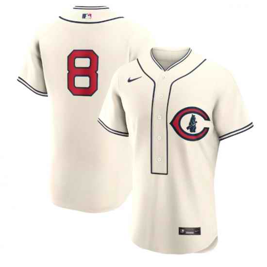 Men Chicago Cubs #8 Ian Happ 2022 Cream Field Of Dreams Stitched Baseball Jersey->chicago cubs->MLB Jersey