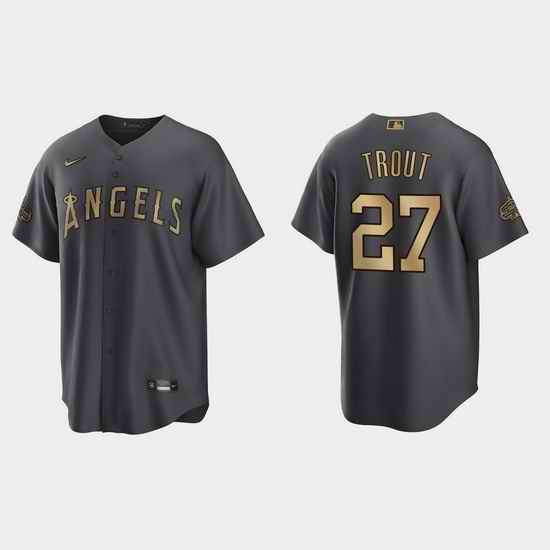 Men Mike Trout Los Angeles Angels 2022 Mlb All Star Game Charcoal  Jersey->2022 all star->MLB Jersey