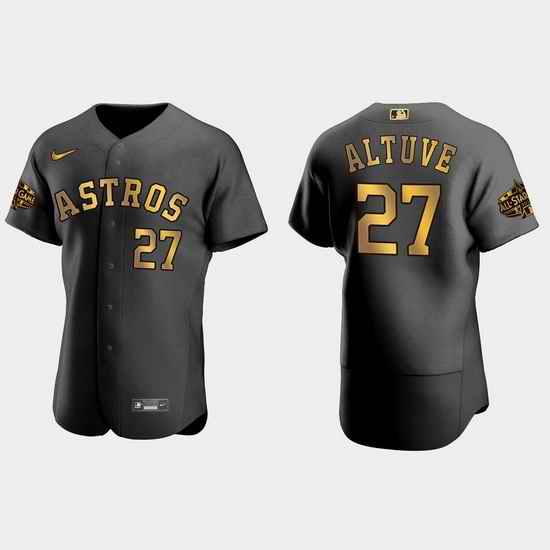 Men Houston Astros Jose Altuve 2022 Mlb All Star Game Authentic Black Men Jersey->2022 all star->MLB Jersey