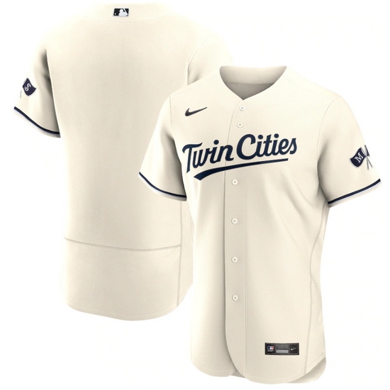 Men Minnesota Twins Blank Cream 2023 Home Alternate Flex Base Stitched Jersey->women mlb jersey->Women Jersey