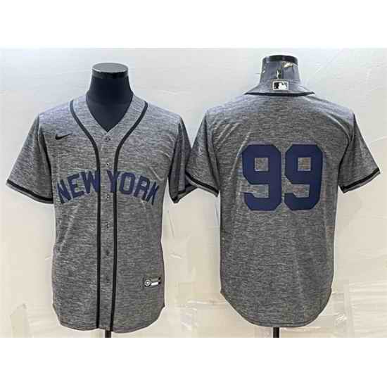 Men New York Yankees #99 Aaron Judgey Grey Cool Base Stitched JerseyS->new york mets->MLB Jersey