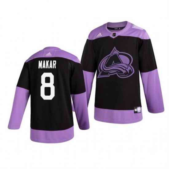 Men Colorado Avalanche #8 Cale Makar Black Purple Stitched Jersey->carolina hurricanes->NHL Jersey