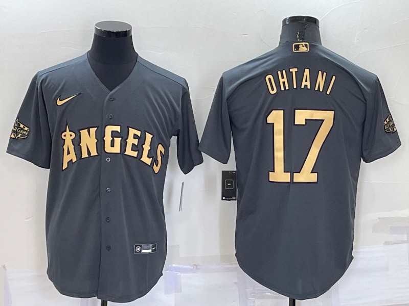 Angels #17 Shohei Ohtani Charcoal Nike 2022 MLB All Star Cool Base Jersey->san diego padres->MLB Jersey