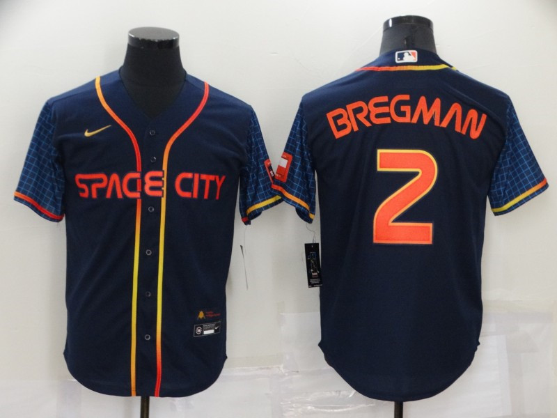 Astros #2 Alex Bregman Navy Nike 2022 City Connect Cool Base Jersey->houston astros->MLB Jersey