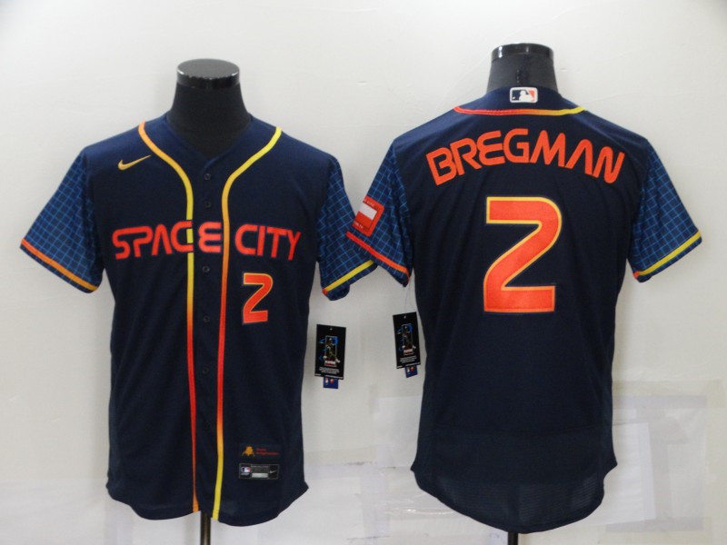 Astros #2 Alex Bregman Navy Nike 2022 City Connect Flexbase Jersey->houston astros->MLB Jersey