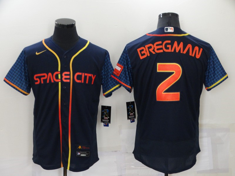 Astros #2 Alex Bregman Navy Nike 2022 City Connect Flexbase Jerseys->houston astros->MLB Jersey