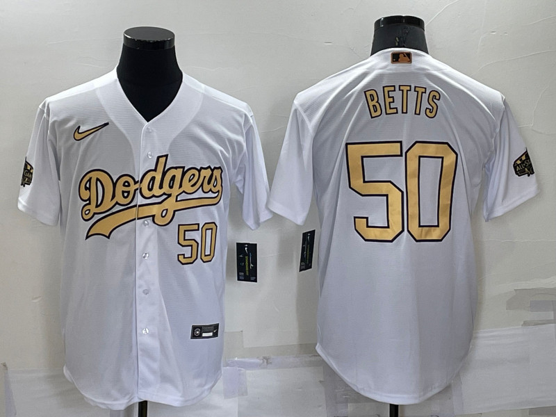 Dodgers #50 Mookie Betts White Nike 2022 MLB All Star Cool Base Jerseys->2022 all star->MLB Jersey