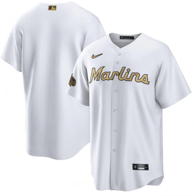 Marlins Blank White Nike 2022 MLB All Star Cool Base Jersey->2022 all star->MLB Jersey