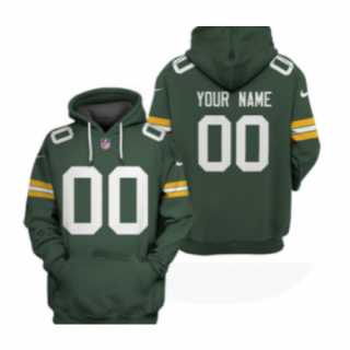 Men%27s Green Bay Packers Active Player Custom 2021 Green Pullover Hoodie->customized nfl jersey->Custom Jersey