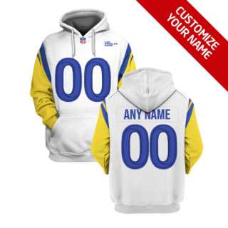 Mens Los Angeles Rams Active Player White Custom 2021 Pullover Hoodie->customized nfl jersey->Custom Jersey
