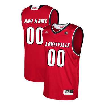 Mens Louisville Cardinals Customized Red College Basketball Jersey->customized ncaa jersey->Custom Jersey