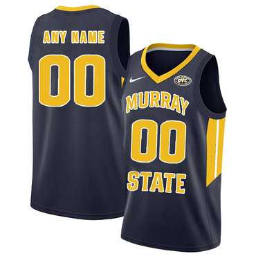 Men%27s Murray State Racers Customized Navy College Basketball Jersey->customized ncaa jersey->Custom Jersey