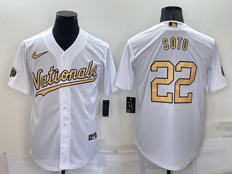 Nationals #22 Juan Soto White Nike 2022 MLB All Star Cool Base Jersey->2022 all star->MLB Jersey