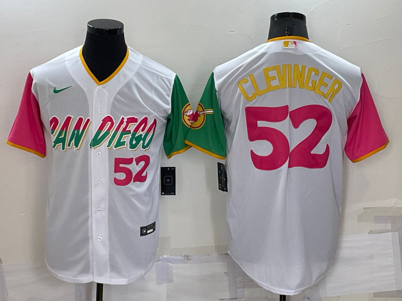 Padres #52 Mike Clevinger White Nike 2022 City Connect Cool Base Jerseys->2022 all star->MLB Jersey