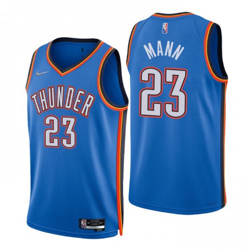 Nike Oklahoma City Thunder #23 Tre Mann Blue Men’s 2021-22 NBA 75th Anniversary Diamond Swingman Jersey – Icon Edition Men’s->women nba jersey->Women Jersey