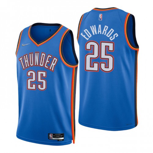 Nike Oklahoma City Thunder #25 Rob Edwards Blue Men’s 2021-22 NBA 75th Anniversary Diamond Swingman Jersey – Icon Edition Men’s->milwaukee bucks->NBA Jersey