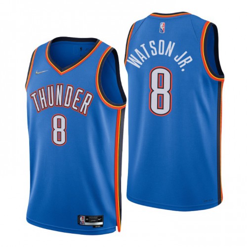 Nike Oklahoma City Thunder #8 Paul Watson Jr. Blue Men’s 2021-22 NBA 75th Anniversary Diamond Swingman Jersey – Icon Edition Men’s->youth nba jersey->Youth Jersey