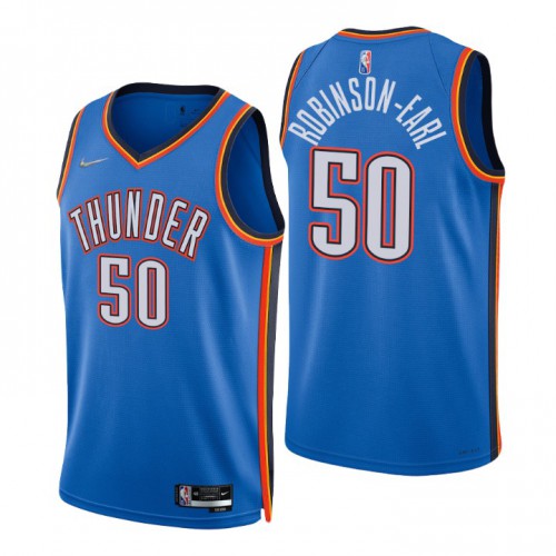 Nike Oklahoma City Thunder #50 Jeremiah Robinson-Earl Blue Men’s 2021-22 NBA 75th Anniversary Diamond Swingman Jersey – Icon Edition Men’s->oklahoma city thunder->NBA Jersey
