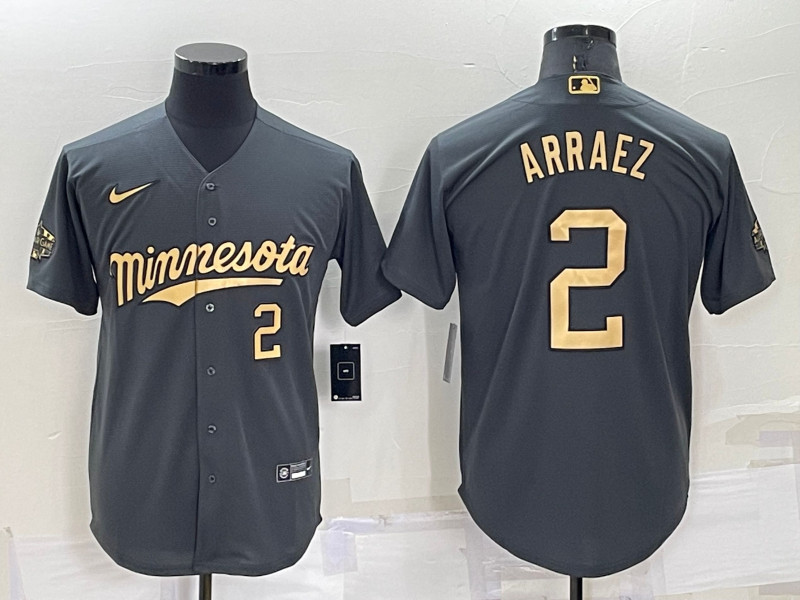 Twins #2 Luis Arraez Charcoal Nike 2022 MLB All Star Cool Base Jersey->los angeles dodgers->MLB Jersey