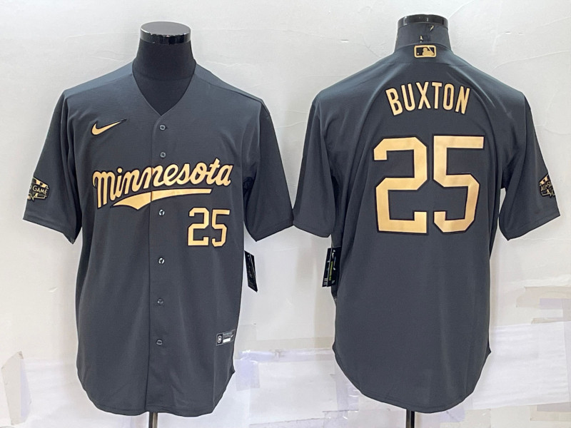 Twins #25 Byron Buxton Charcoal Nike 2022 MLB All Star Cool Base Jerseys->new york yankees->MLB Jersey