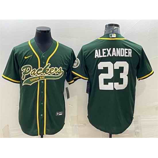 Men Green Bay Packers #23 Jaire Alexander Green With Patch Cool Base Stitched Baseball Jersey->denver broncos->NFL Jersey